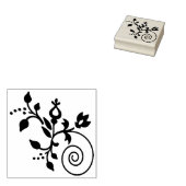 Floral Rubber Stamp Rubberstempel (Gestempeld)