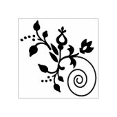 Floral Rubber Stamp Rubberstempel (Afrduk)