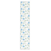 Floral Runner Rug with Hydrangea Design Medium Tafelloper (Voorkant)