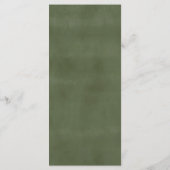 Floral Rust Cream Greenery Eucalyptus Wedding Menu (Achterkant)