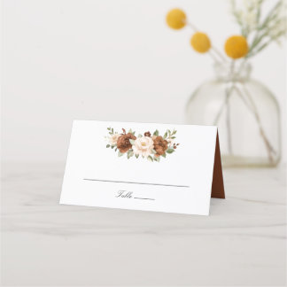 Floral Rust Peach Greenery Elegant Wedding