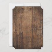 Floral Rustic Afstuderen Prom Night Ticket Kaart (Achterkant)