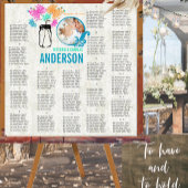 Floral Rustic Boho Mason Jar Seating Chart Poster