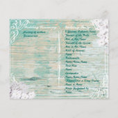 floral rustic bruiloft programma (Achterkant)