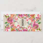 Floral Rustic Kraft Monogram Cadeaubon (Voorkant)