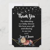 Floral Rustic Magnolia String Lights dank u Kaart (Voorkant)