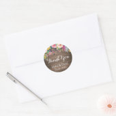 Floral Rustic Merci Mariage Favoriser Stickers (Enveloppe)