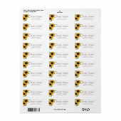 Floral Rustic Sunflower Country Barn Address Label (Full Sheet)