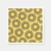 Floral Rustic Sunflower Hand Drawn Servet (Voorkant)