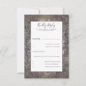Floral Rustic Vintage Wedding RSVP (Devant)