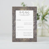 Floral Rustic Vintage Wedding RSVP (Debout devant)