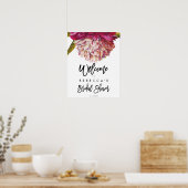 floral rustic vrijgezellenfeest welkomstbord poster (Keuken)