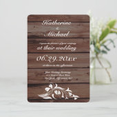 Floral Rustic Wedding Invitations (Debout devant)