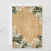 Floral Rustic Wood Bridal Shower Kaart (Achterkant)