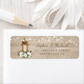 Floral Rustic Wood Lantern Magnolia String Lights Etiket (Insitu)