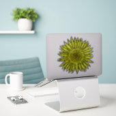 Floral Rustic Yellow Sunflower Hand getekend Sticker (Laptop op bureau)
