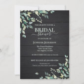 Floral Rustique Bois nuptiale Invitation (Devant)