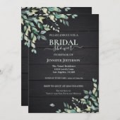 Floral Rustique Bois nuptiale Invitation (Devant / Derrière)