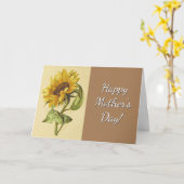 Floral rustique "Bonne fête des mères !" Carte de (Fleur jaune)