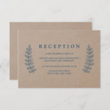 Floral rustique | Carte de réception de mariage Fa