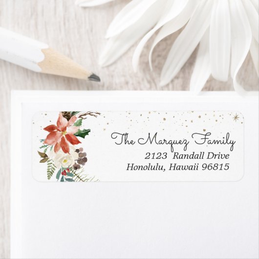 Floral rustique | Étiquette Mariage botanique d'hi (En situation)