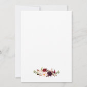 Floral rustique Faire-part de mariage-01 (Dos)