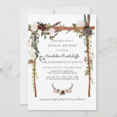 Floral rustique | Invitation de douche nuptiale (Devant)