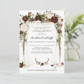 Floral rustique | Invitation de douche nuptiale (Debout devant)