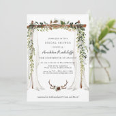 Floral rustique | Invitation de douche nuptiale (Debout devant)