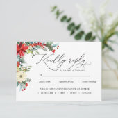 Floral rustique | Mariage botanique d'hiver RSVP (Debout devant)