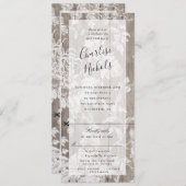 Floral rustique sur invitation d'anniversaire de b (Devant / Derrière)