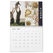 Floral rustique vintage élégant calendrier boho (Mar 2027)