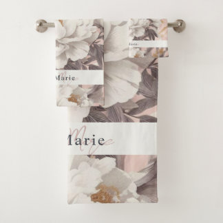 Floral rustique vintage élégant gris