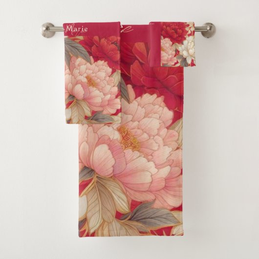 Floral rustique vintage élégant rouge (En situation)