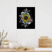 Floral Sacred Geometry Poster (Keuken)