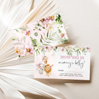 Floral Safari beest hoe groot de buik van mama is