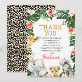 Floral Safari Carte de remerciements d'anniversair (Devant / Derrière)