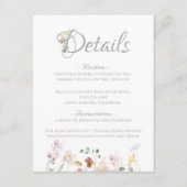 Floral Sage Green Blush Greenery Elegant Informatiekaartje (Voorkant)