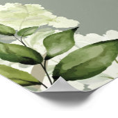 Floral Sage Green Engagement Affiche de bienvenue (Coin)