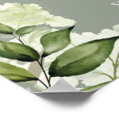 Floral Sage Green Engagement Affiche de bienvenue (Coin)