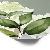 Floral Sage Green Engagement Affiche de bienvenue (Coin)