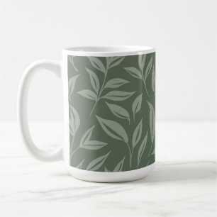 Floral Sage Green Koffiemok