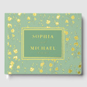 Floral Sage Green Livre d'invité Élégant Modèle (Recto)