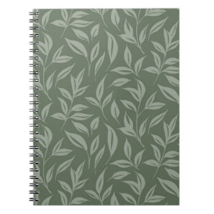 Floral Sage Green Notitieboek