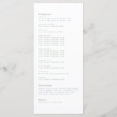 Floral Sage Green Wedding Programme (Dos)