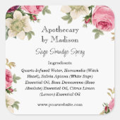 Floral | Sage Smudge Spray Étiquettes de bouteille (Devant)