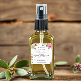 Floral | Salie Smudge Spray Flessenetiketten Vierkante Sticker