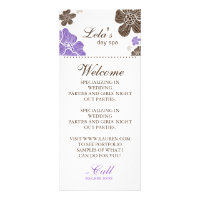 Floral Salon Spa Cards paarse bloemen