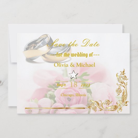 Floral Save The Date (Voorkant)