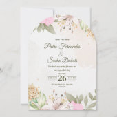 Floral Save The Date Invitation | Elegant Wedding  (Devant)